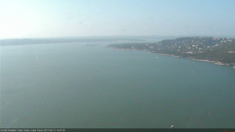 Lake Travis webcam, February 11, 2017 1:40 PM CT