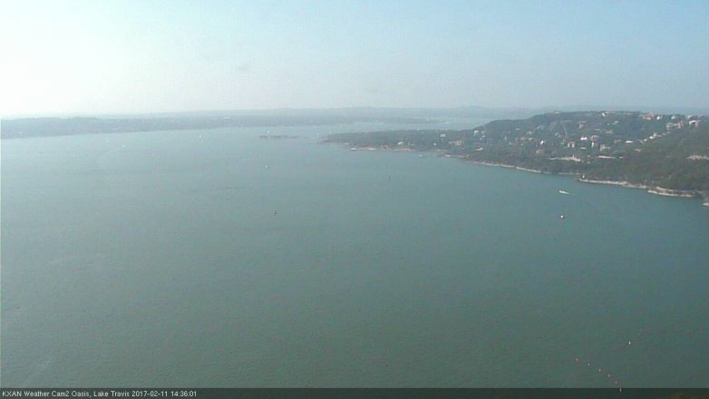 Lake Travis webcam, February 11, 2017 2:05 PM CT