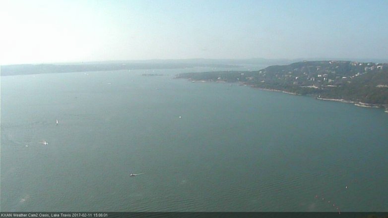 Lake Travis webcam, February 11, 2017 2:15 PM CT
