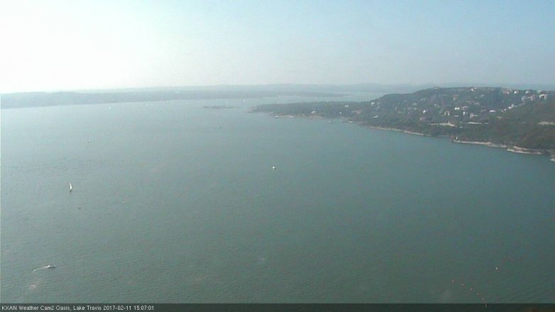 Lake Travis webcam, February 11, 2017 2:30 PM CT