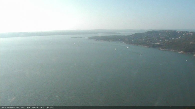 Lake Travis webcam, February 11, 2017 3:35 PM CT