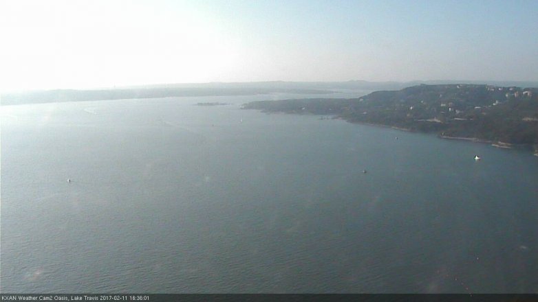 Lake Travis webcam, February 11, 2017 3:45 PM CT