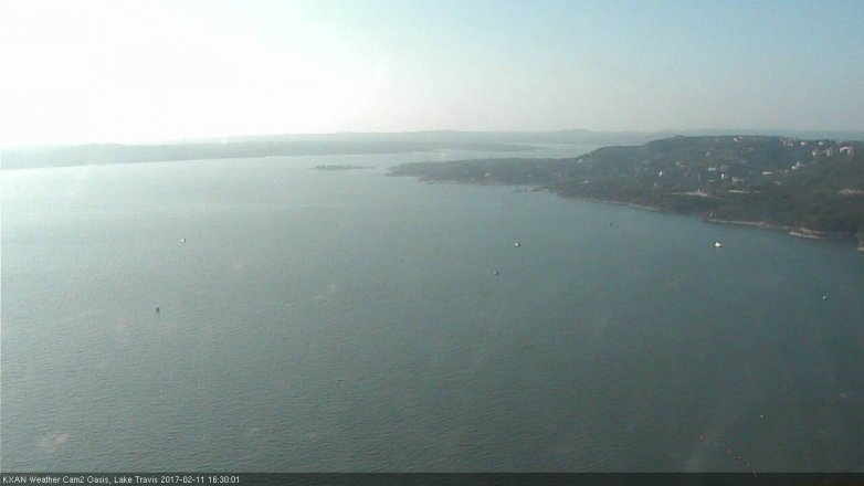 Lake Travis webcam, February 11, 2017 3:50 PM CT
