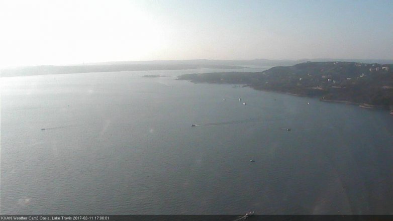 Lake Travis webcam, February 11, 2017 4:35 PM CT