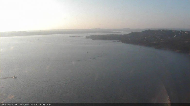 Lake Travis webcam, February 11, 2017 4:40 PM CT