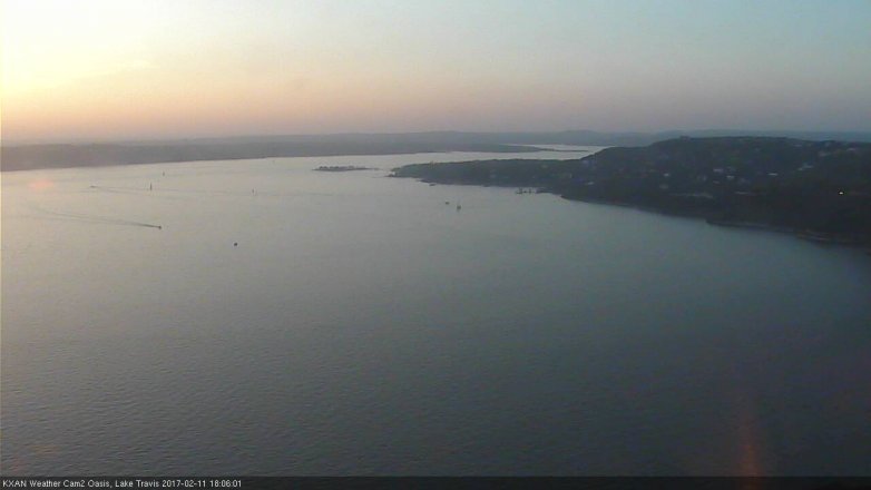 Lake Travis webcam, February 11, 2017 5:25 PM CT
