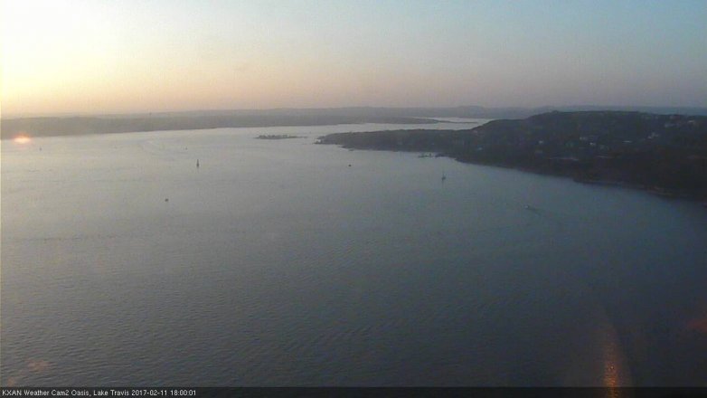 Lake Travis webcam, February 11, 2017 5:30 PM CT