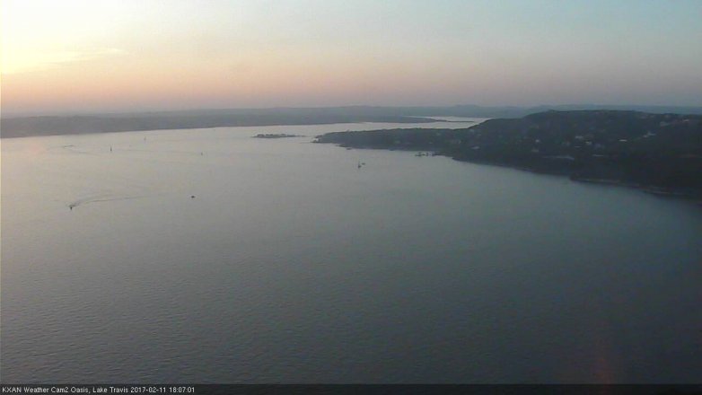 Lake Travis webcam, February 11, 2017 5:35 PM CT