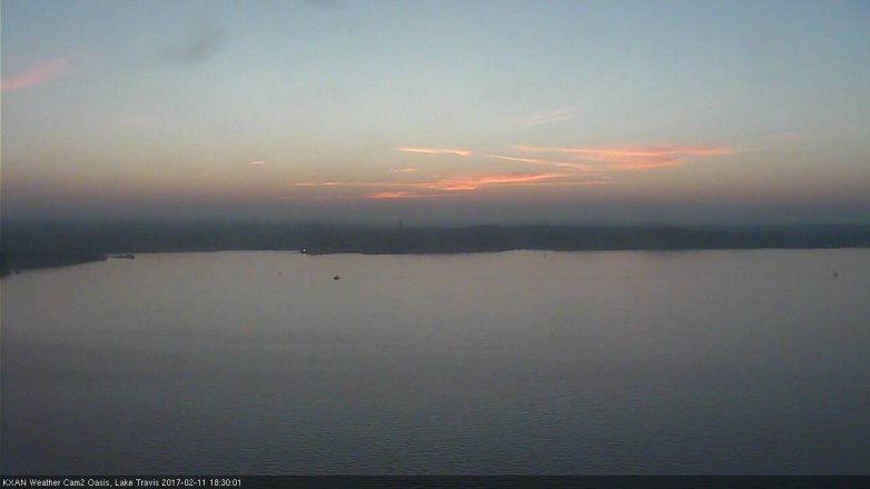 Lake Travis webcam, February 11, 2017 5:40 PM CT