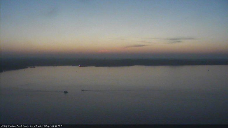 Lake Travis webcam, February 11, 2017 5:45 PM CT