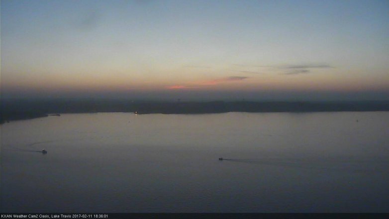 Lake Travis webcam, February 11, 2017 5:55 PM CT