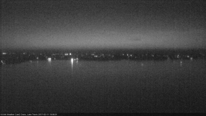 Lake Travis webcam, February 11, 2017 6:30 PM CT