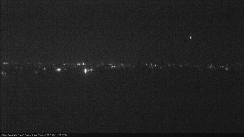 Lake Travis webcam, February 11, 2017 8:30 PM CT