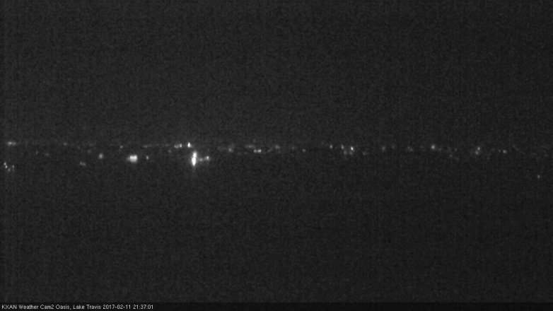 Lake Travis webcam, February 11, 2017 9:00 PM CT