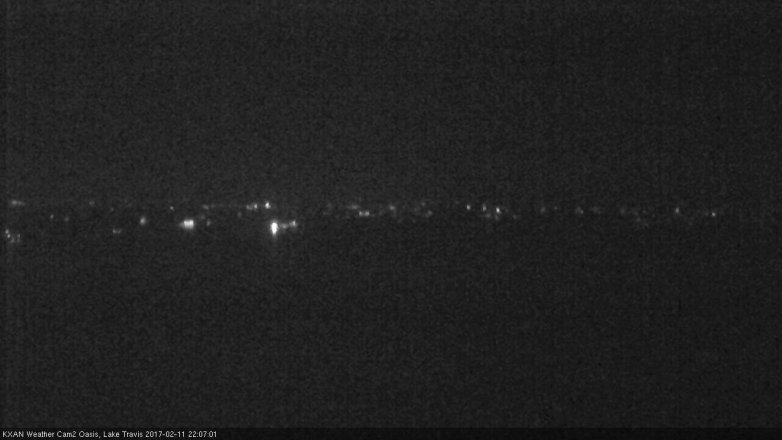 Lake Travis webcam, February 11, 2017 9:25 PM CT