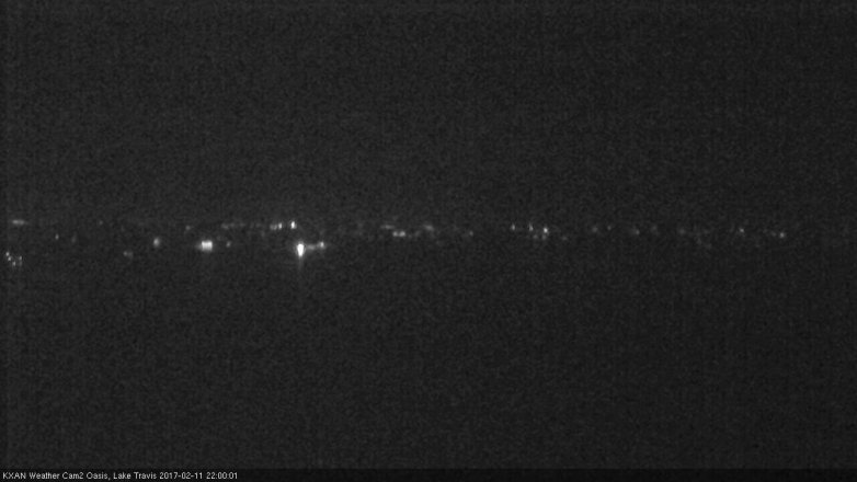 Lake Travis webcam, February 11, 2017 9:30 PM CT