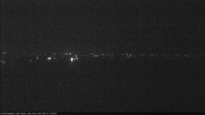 Lake Travis webcam, February 11, 2017 9:40 PM CT