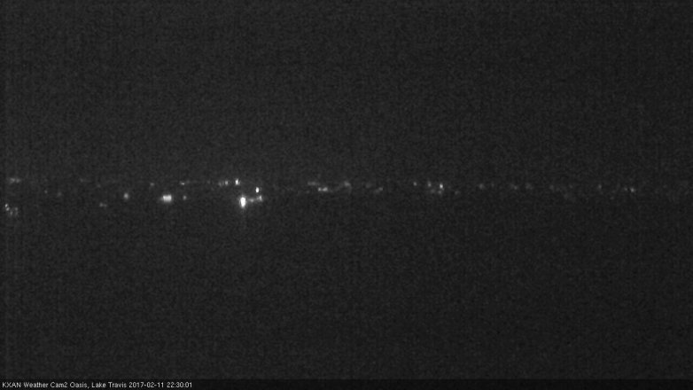 Lake Travis webcam, February 11, 2017 9:50 PM CT