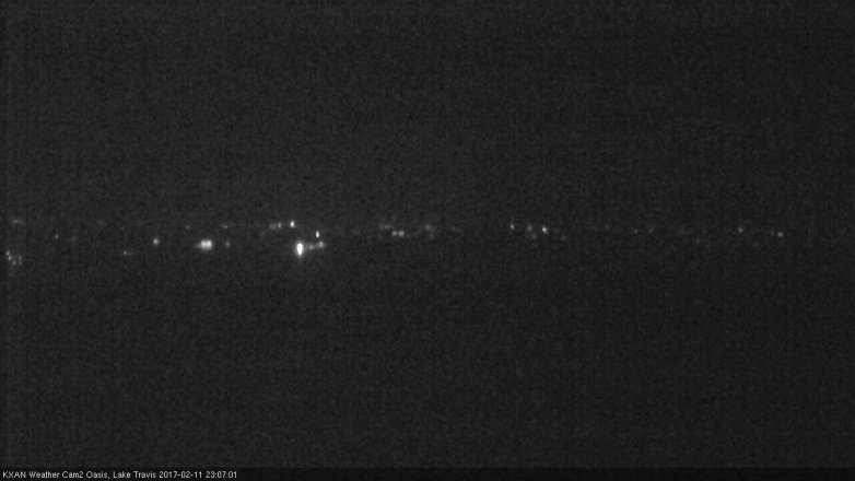 Lake Travis webcam, February 11, 2017 10:20 PM CT