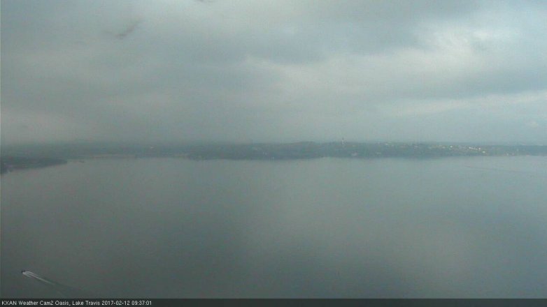 Lake Travis webcam, February 12, 2017 9:00 AM CT