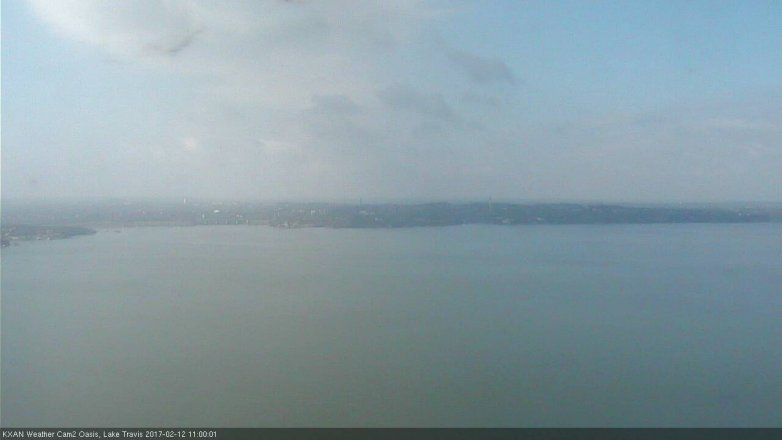 Lake Travis webcam, February 12, 2017 10:10 AM CT