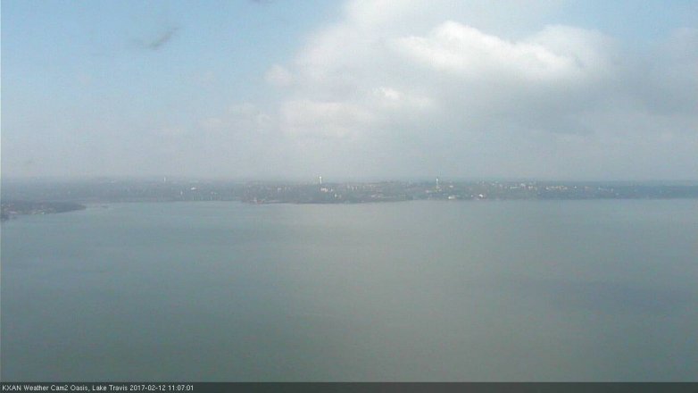 Lake Travis webcam, February 12, 2017 10:15 AM CT