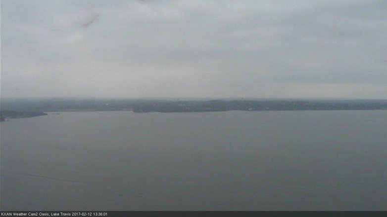 Lake Travis webcam, February 12, 2017 12:45 PM CT