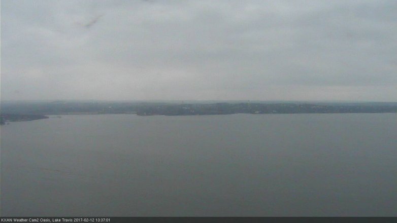 Lake Travis webcam, February 12, 2017 1:05 PM CT