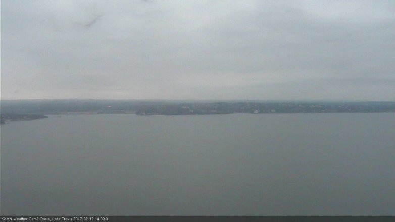 Lake Travis webcam, February 12, 2017 1:15 PM CT