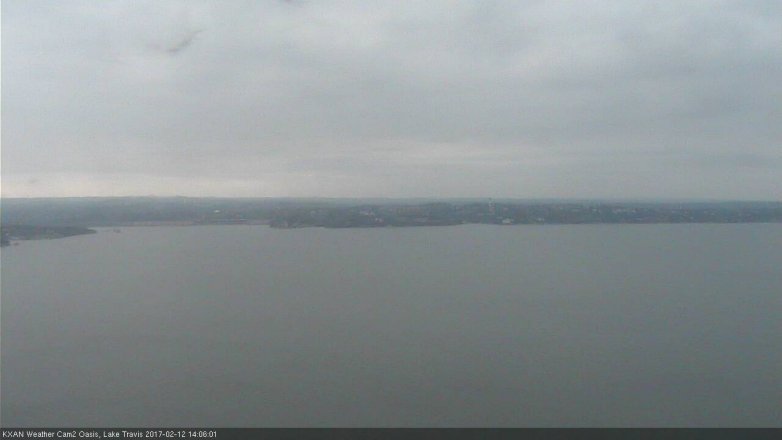 Lake Travis webcam, February 12, 2017 1:25 PM CT