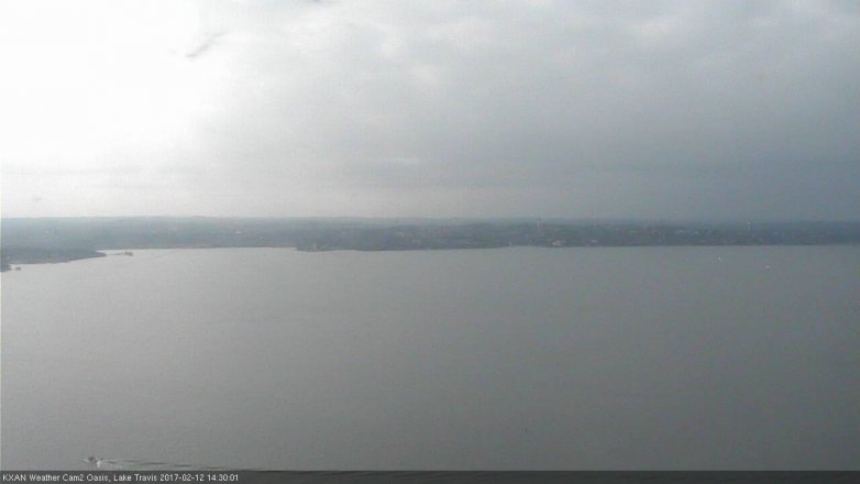 Lake Travis webcam, February 12, 2017 1:50 PM CT