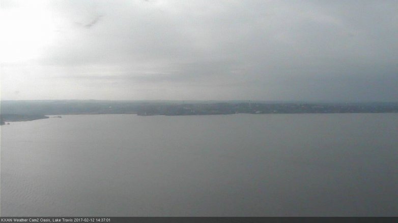 Lake Travis webcam, February 12, 2017 1:55 PM CT