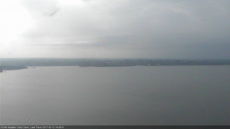 Lake Travis webcam, February 12, 2017 2:00 PM CT