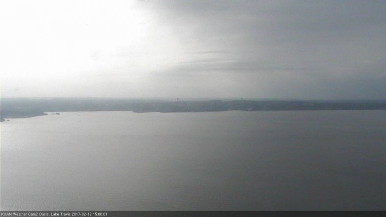 Lake Travis webcam, February 12, 2017 2:20 PM CT