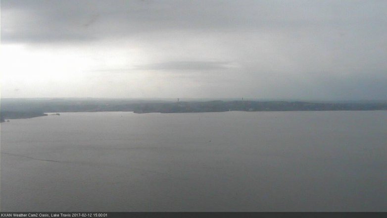 Lake Travis webcam, February 12, 2017 2:25 PM CT