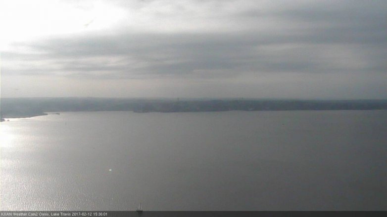 Lake Travis webcam, February 12, 2017 2:55 PM CT