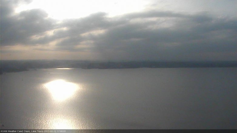 Lake Travis webcam, February 12, 2017 4:05 PM CT