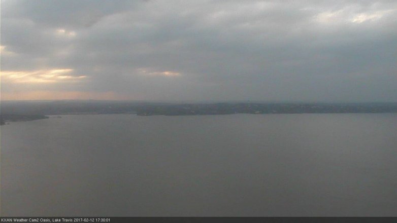 Lake Travis webcam, February 12, 2017 4:55 PM CT