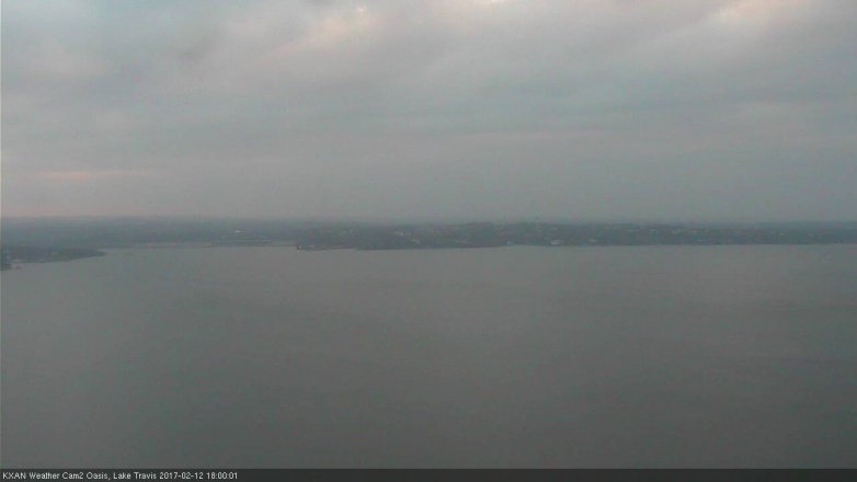 Lake Travis webcam, February 12, 2017 5:15 PM CT