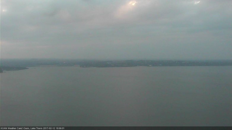 Lake Travis webcam, February 12, 2017 5:35 PM CT