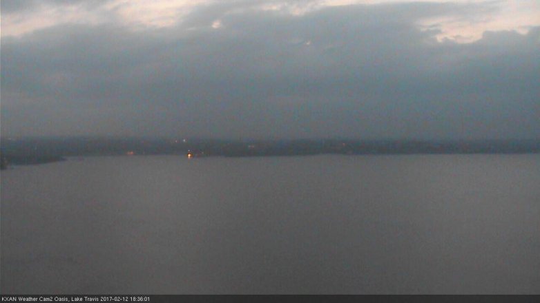 Lake Travis webcam, February 12, 2017 5:45 PM CT