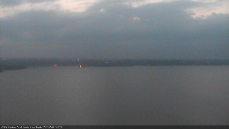 Lake Travis webcam, February 12, 2017 5:55 PM CT