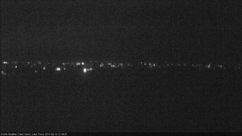 Lake Travis webcam, February 12, 2017 8:45 PM CT