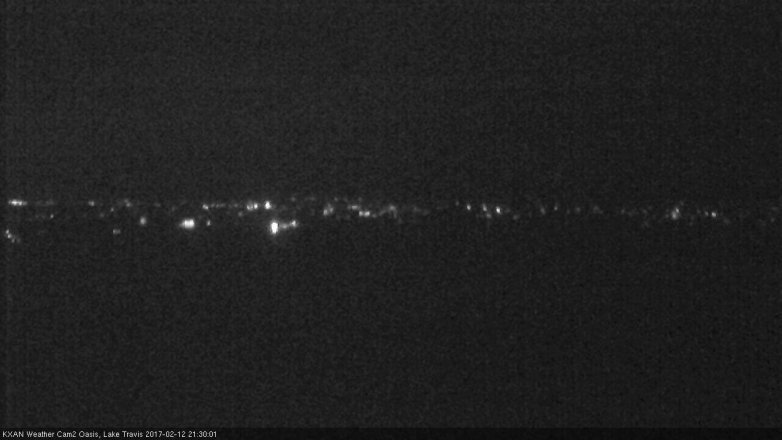 Lake Travis webcam, February 12, 2017 9:00 PM CT