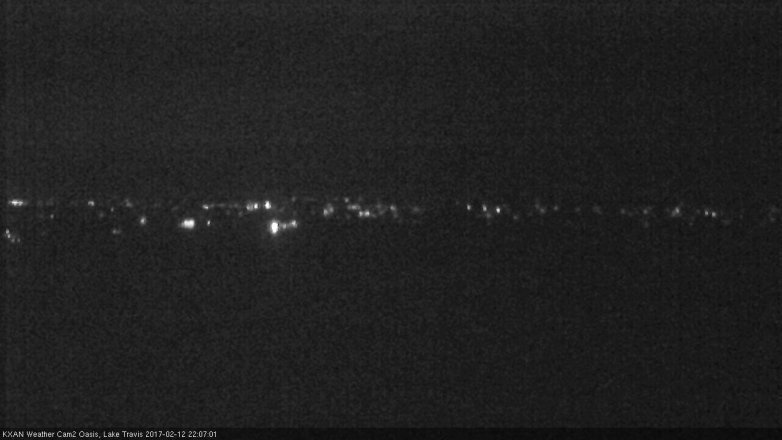 Lake Travis webcam, February 12, 2017 9:25 PM CT