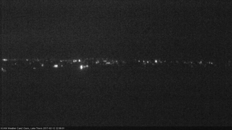 Lake Travis webcam, February 12, 2017 9:30 PM CT