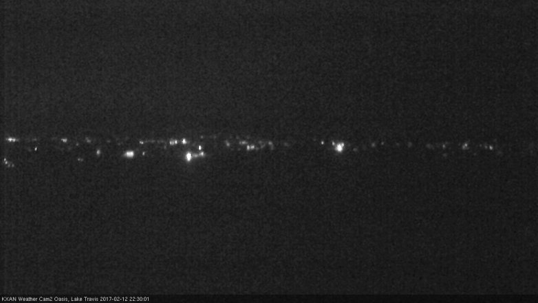 Lake Travis webcam, February 12, 2017 9:40 PM CT