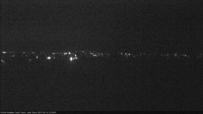 Lake Travis webcam, February 12, 2017 9:45 PM CT