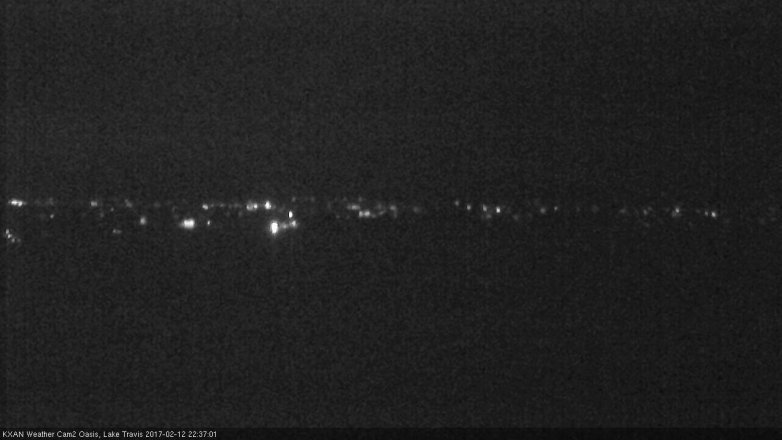 Lake Travis webcam, February 12, 2017 10:00 PM CT