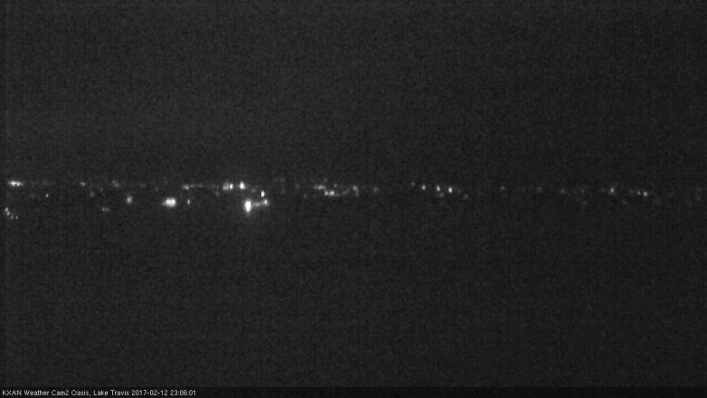 Lake Travis webcam, February 12, 2017 10:10 PM CT